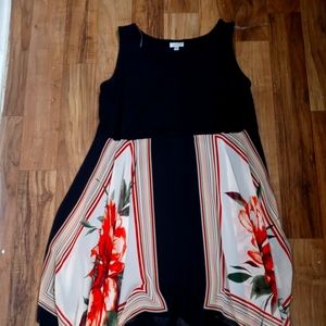 Sleeveless Red&Black Dress